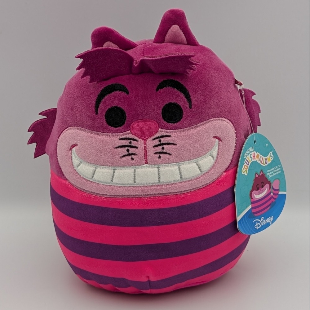 Disney Cheshire Cat Squishmallows 8 Inch Plush Alice in Wonderland Pink Purple